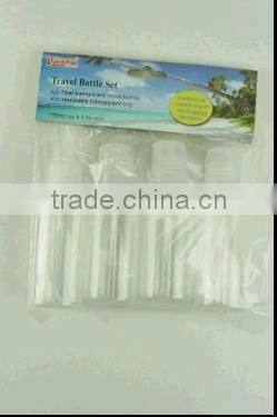 4pcs plastic 75ml PET bottle/cosmetic bottle for travl kit