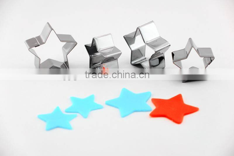 100% food grade hot sale stainless steel baby star shape cookie cutter set good baking tools