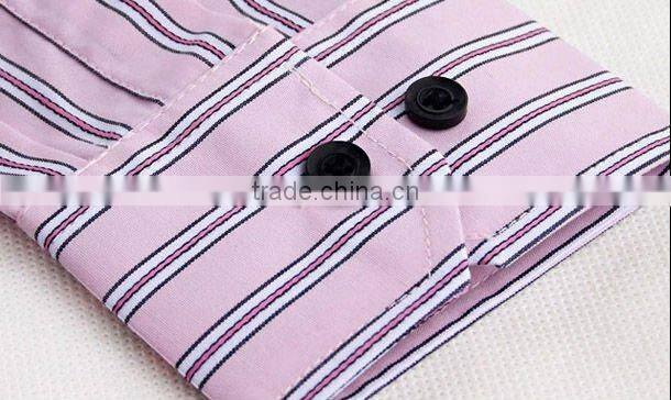 Men's 100% cotton poplin striped shirt with long sleeve