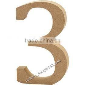 Wooden number 3 Plain, unpainted, unfinished