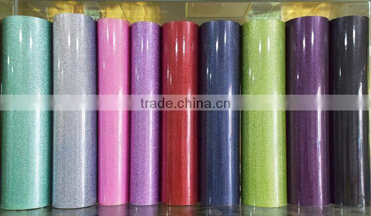 YESUN factory supply PVC transfer vinyl heat transfer glitter iron on vinyl