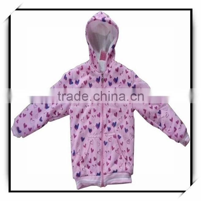 2014 fancy winter fleece jacket for child