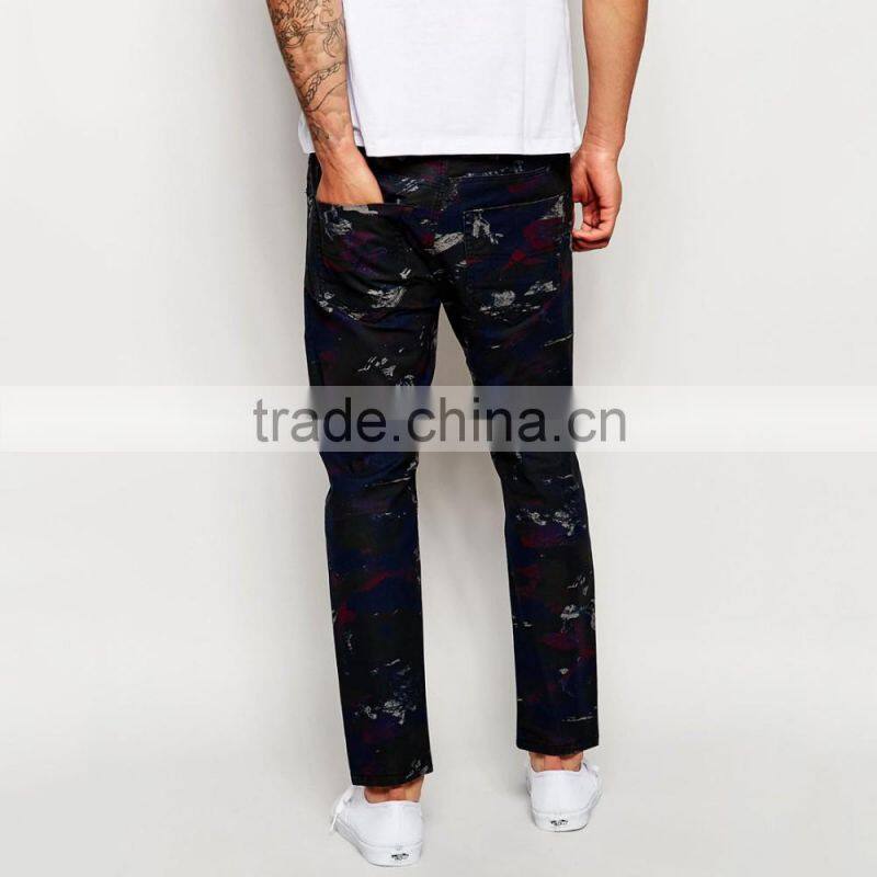 all over print custom made pantalones jeans men from China