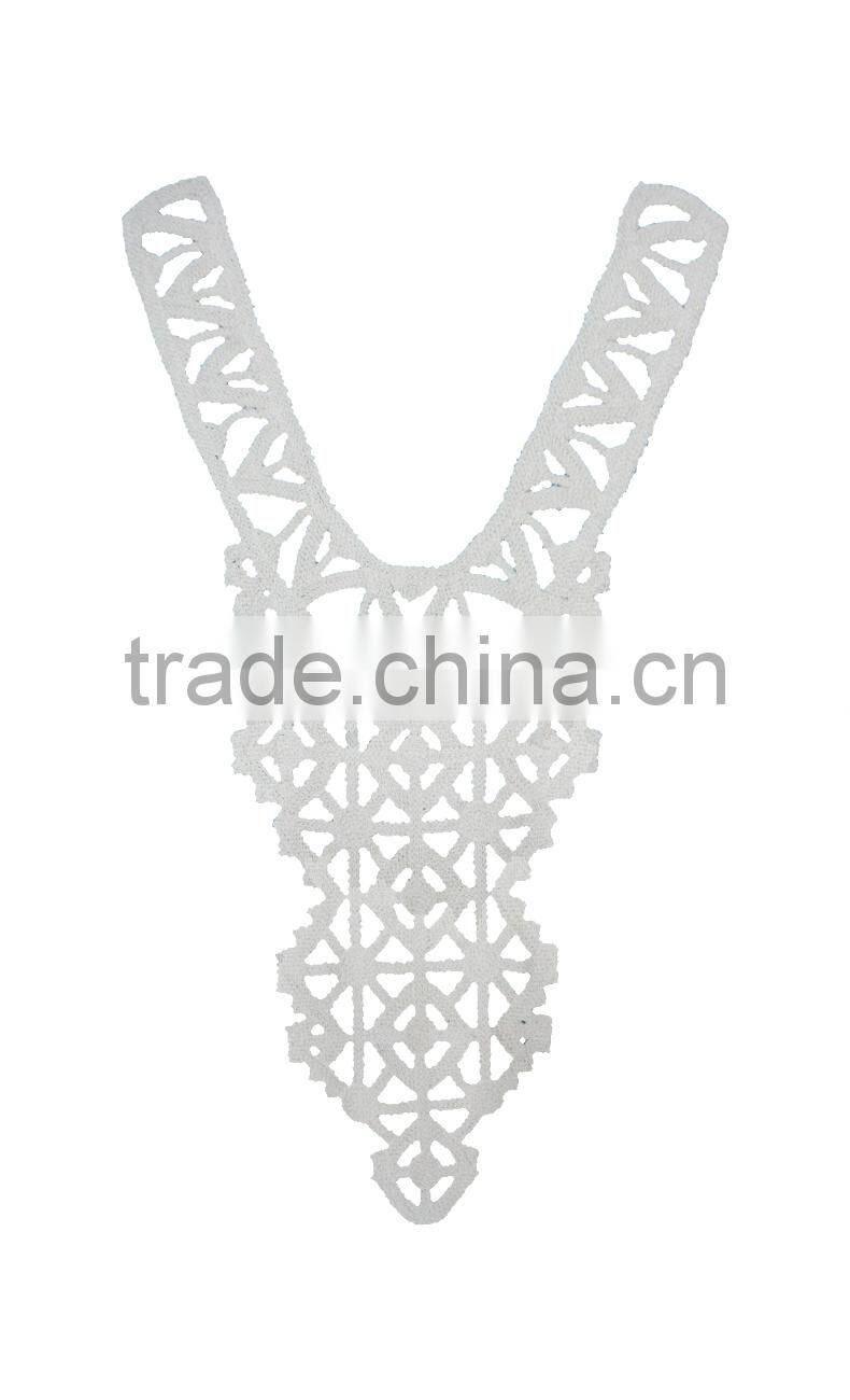 neck crochet cotton collar design for garment