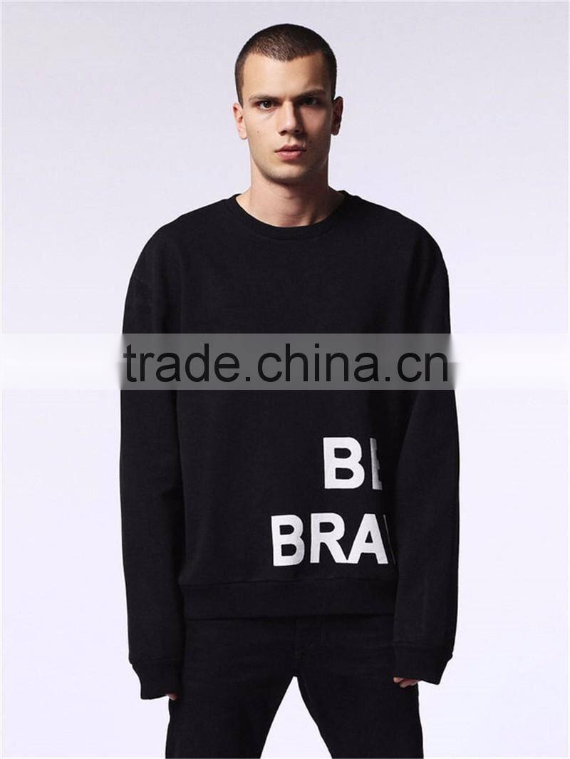 Mgoo Fashion Oem Printed Logo Men Sweatshirt Customized 100% Cotton Oversize Sweatshirt With Drop shoulder
