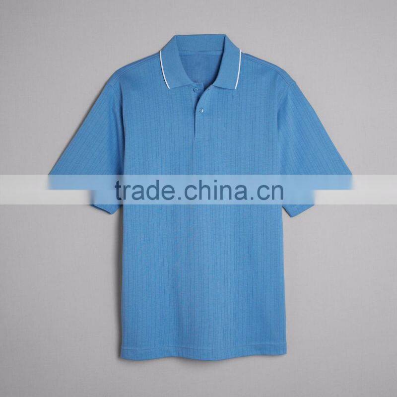 Mens Embroidery Knit Polo Variegated Texture And Interlock Knit Polo 53% Cotton 47% Polyester Custom Worker Suit
