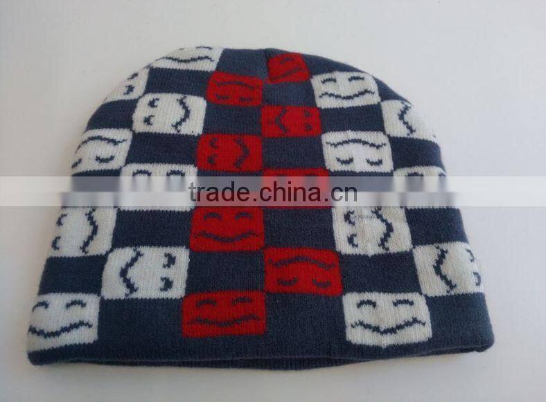 100% Acrylic Comfortable Hip Hop Knitted Beanie Hat