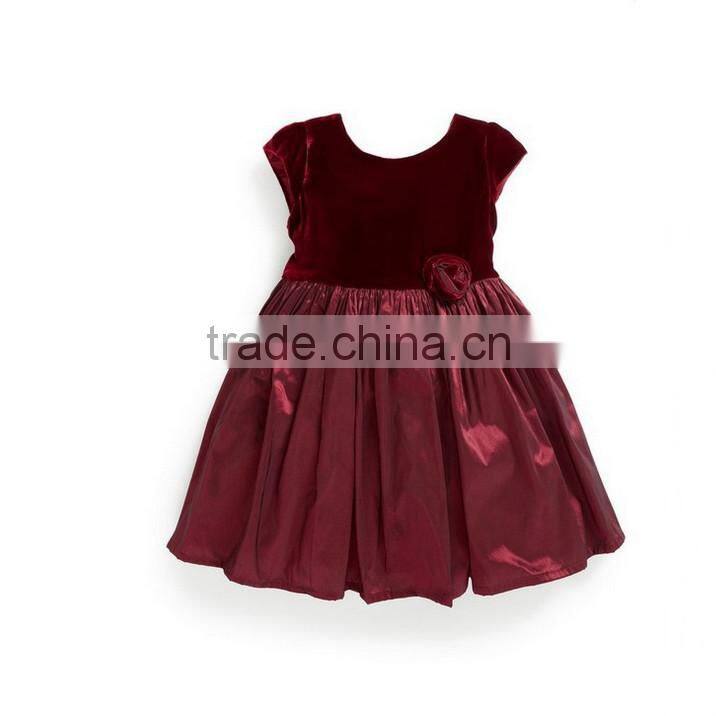 AutumnWinter Children Frocks Designs Baby Clothes Sweet Deep Velvet Free Prom Party Princess Wedding Dresses