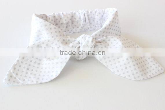 2016 Hot Coming Korean Dots Cloth Headband Lovely Baby Girls Bowknot Hairband
