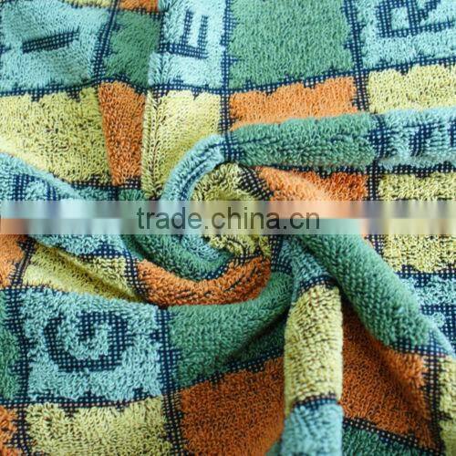 Custom woven dobbi jacquard terry hotel towel