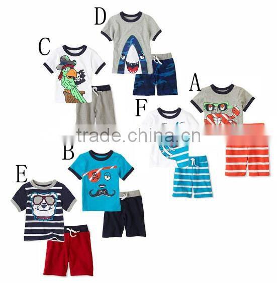 S16050A new fashion Pajamas sets Baby Printed Pajamas sleepwear for kids