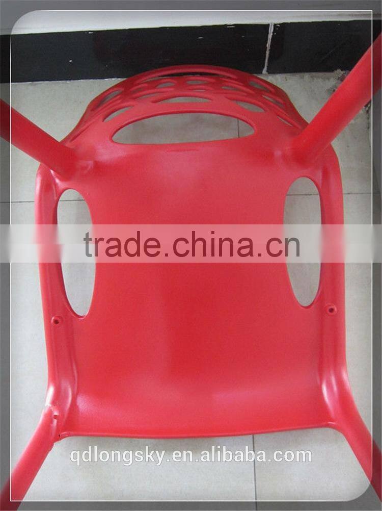 LS-4020A Hot sale modern designer outdoor stackable pp plastic dining chair price