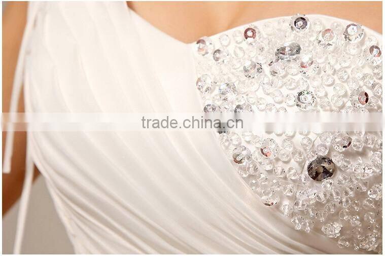 Beautiful Backless Bridal dress simple bride gowns