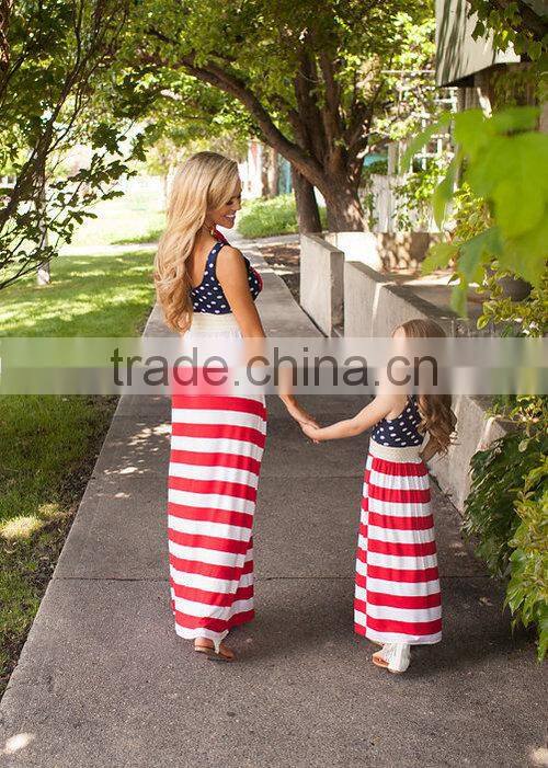 Trendy Mother And Daughter Clothes Girls Matching Family Lace Dresses Clothing