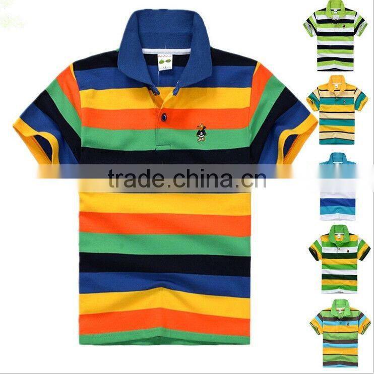 New 100% Cotton Kids Clothes Tee Boys Polo T-shirt