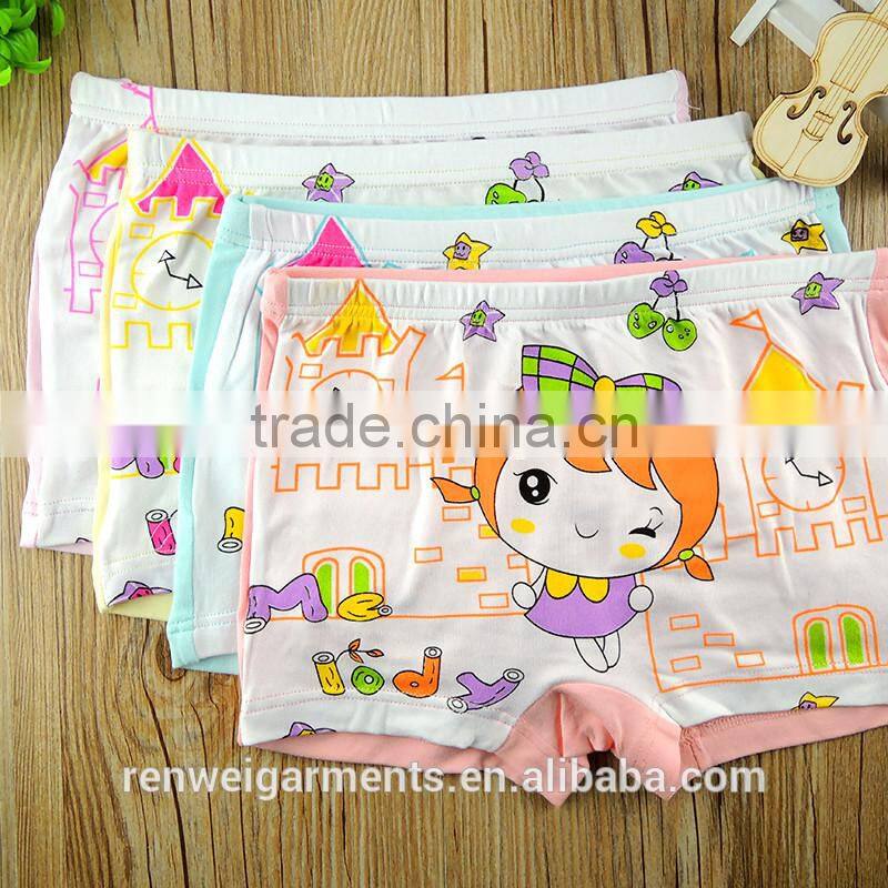 New design modal children underwear cute style girl boxer brief for children