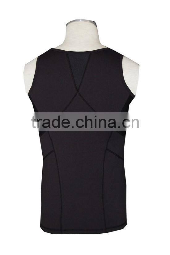 ISO 9001 Audit factory black plain mesh design gym vest