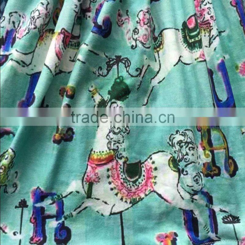 2015 ney style puff sleeve pink top with bib carousel dress and solid blue ruffle pants YW-193