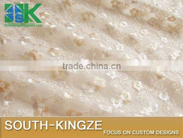 2016 Fashion Lace Fabric Black apricot three-dimensional embroidery s Bitter fleabane bitter fleabane 2016 Fashionirt/dress fab