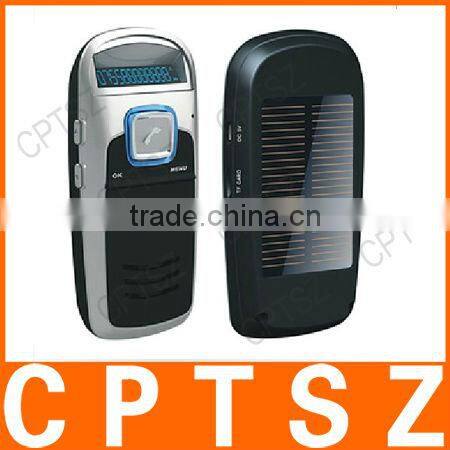 Solar Panel Bluetooth Hands-free Car Kit with FM Transmitter