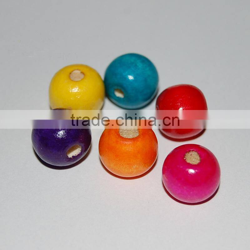 Colorful Rosary Accessory Craft DIY 10-20 MM Round Wood Beads
