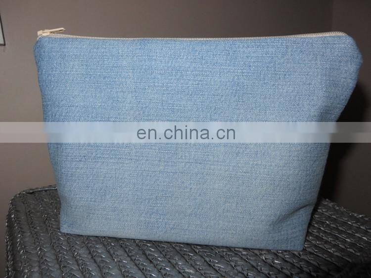 Personalised Make Up Bag Cosmetic Bag Denim Make Up Bag Cotton