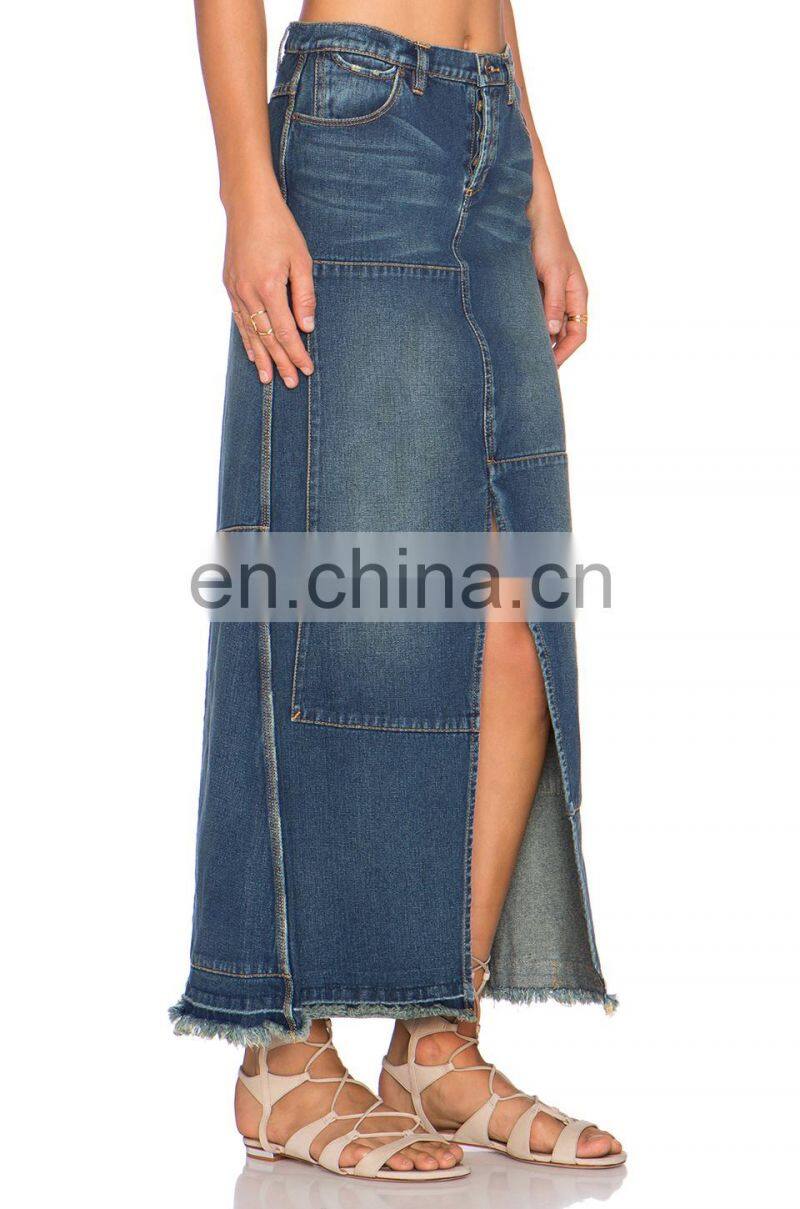 New Fashion Jean Long Jean Skirt
