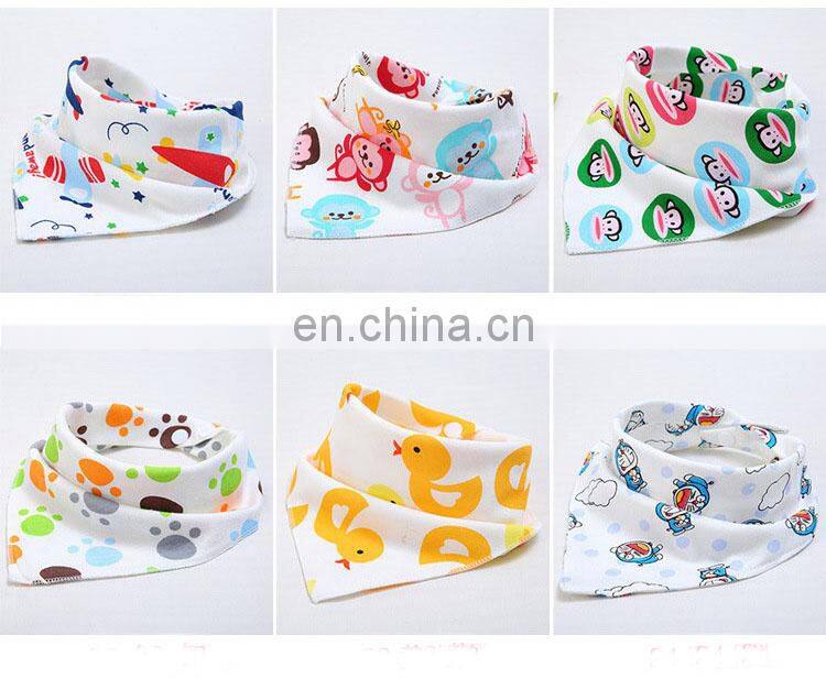 Absorbent cotton baby bandana bib triangle double cotton soft bandana bib