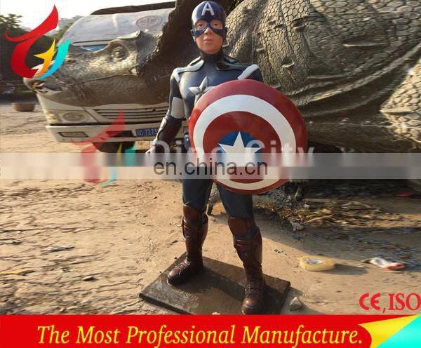 Popular Movie Character Fiberglass superhero Statue of Life Size Superhero