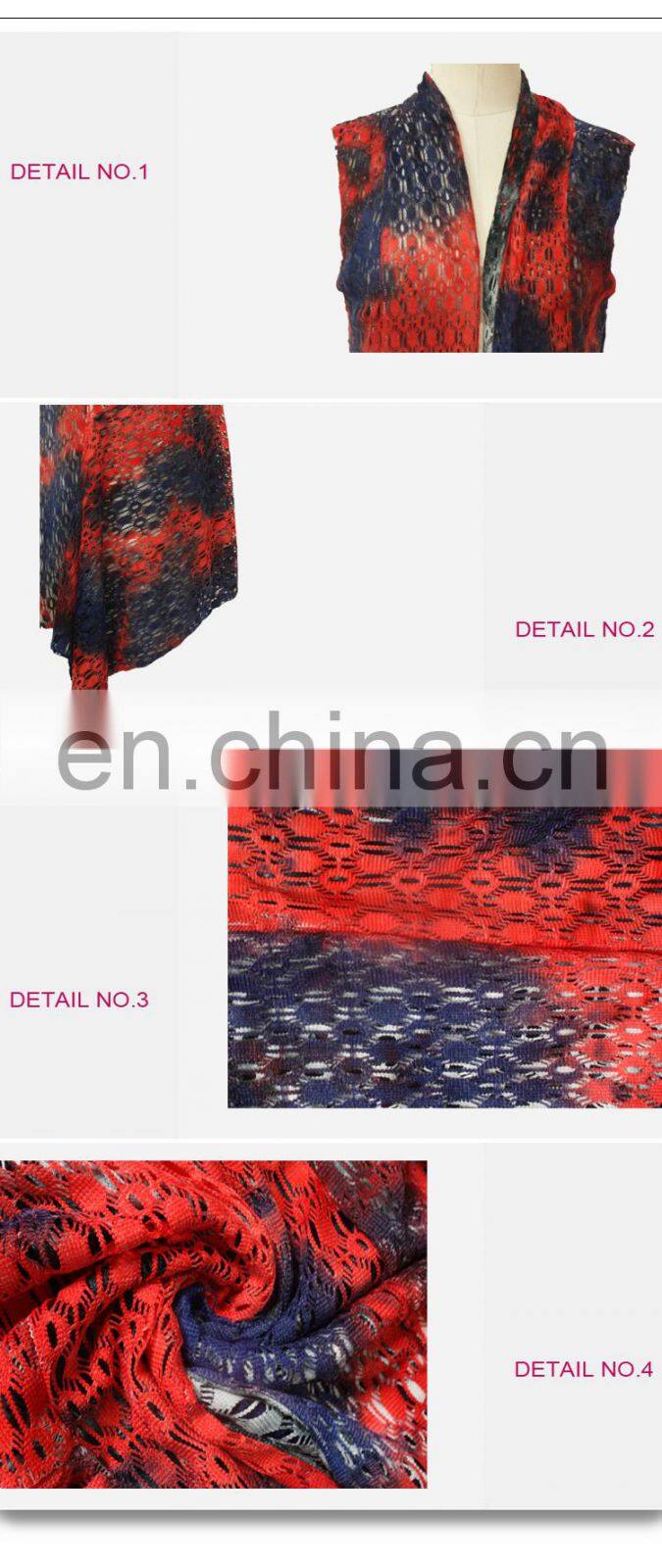 2017 Multi-color Mesh Print No-close Cardigan for Women