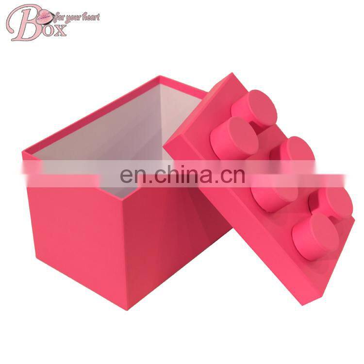 Paper Lego Colorful Chidrens Toy Storage Box