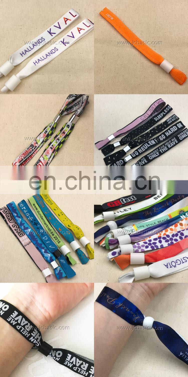 Custom Cheap Festival Woven Wristbands / polyester wristband / Fabric wristbands
