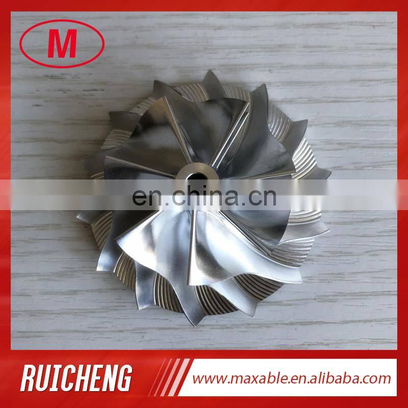 TD04HL 43.50/62.00mm 7+7 blades high performance Turbocharger milling/aluminum 2618/billet compressor wheel