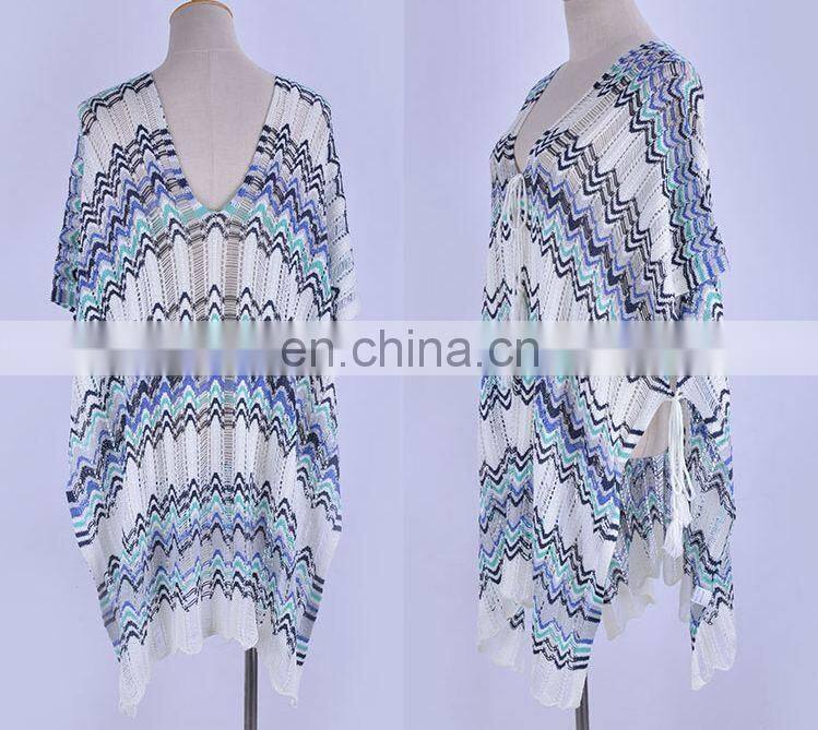 Plus size Knitted Tunic for Beach Bikini Cover up Vestido Playa Beach Cover up Sarong Women Dress Tassel Bathing suit cover ups