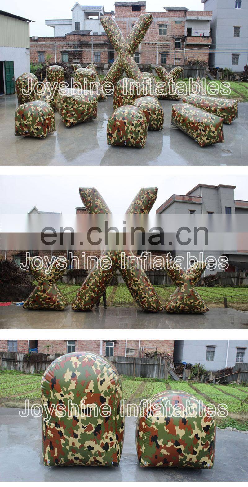 CS Game Archery Equipment PVC Inflatable Wall Lasertag Speed Ball Bunkers Set Air Soft Paintball Obstacle Bunker For Sale