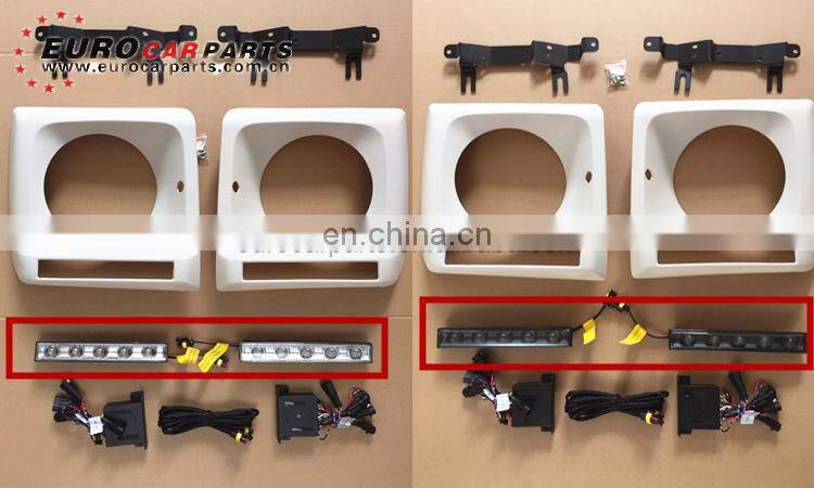 G63 full set fit for G-class W463 G500 G550 G55 2017year before front bumper grille fenders mirror PP material to G63 body kits