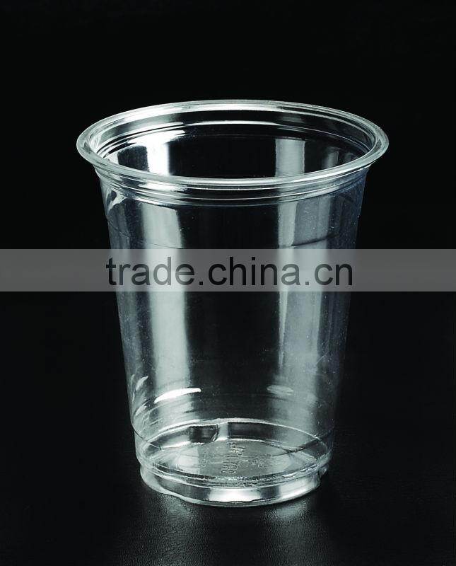 12oz/360ml clear PET cold beverage cup,clear plastic parfait cup with matching lid, disposable takeaway cold coffee cup