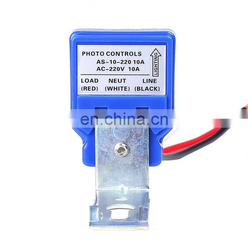 AS-10 10A Photoswitch Sensor Switch Auto On Off Photocell Street Light Control AC/DC universal 12V 24V 220V photo sensor