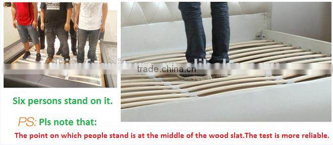 Modern Style Hot Sale Leather Bed Wood Double Bed Designs With Box