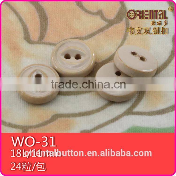 11mm natural raw wood button for shirts