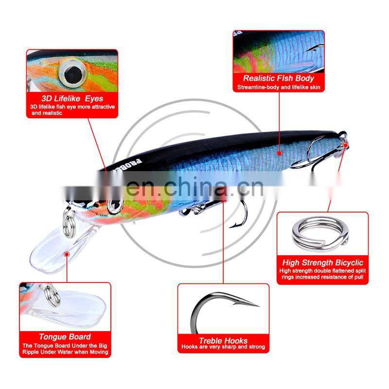 New floating lureABSPlastic artificial bait11cm/11gsea fishing lure hard bait lure segment minnow trout lure