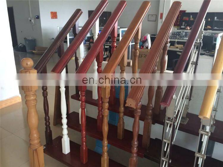 Low cost floating wooden step with light curved staircase