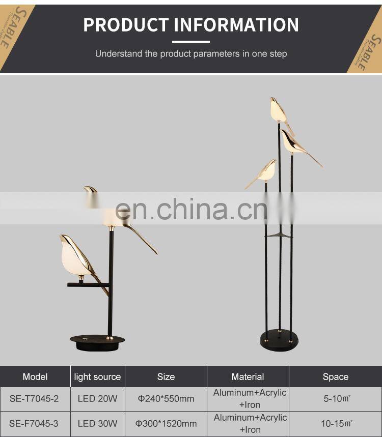New Listed Indoor Decoration Aluminum Acrylic Reading Room Bedside Modern Black Gold LED Table Light