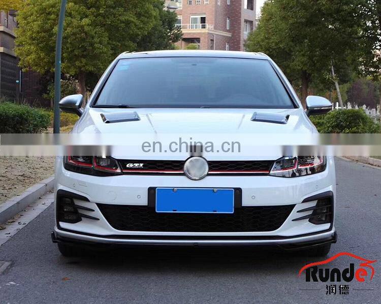 Runde Car Modification Accessories PP Material GTI Style Front Bumper Side Skirt Rear Lip For Volkswagen Golf 7.5 Body Kit