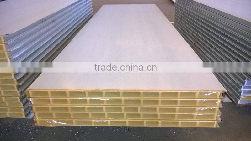 Hollow mgo board sandwich panel 10mm width gap PPGI steel surface