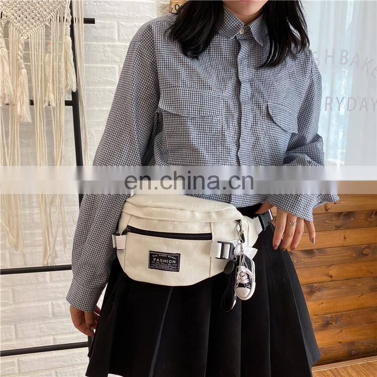 Trendy brand crossbody bag sports wild chest bag hip-hop one-shoulder female student waist bag
