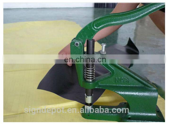 Grommet Machine: 1 grommet machine, 3 Dies (different size) & 900 Grommets Eyelet Hand Press Tool