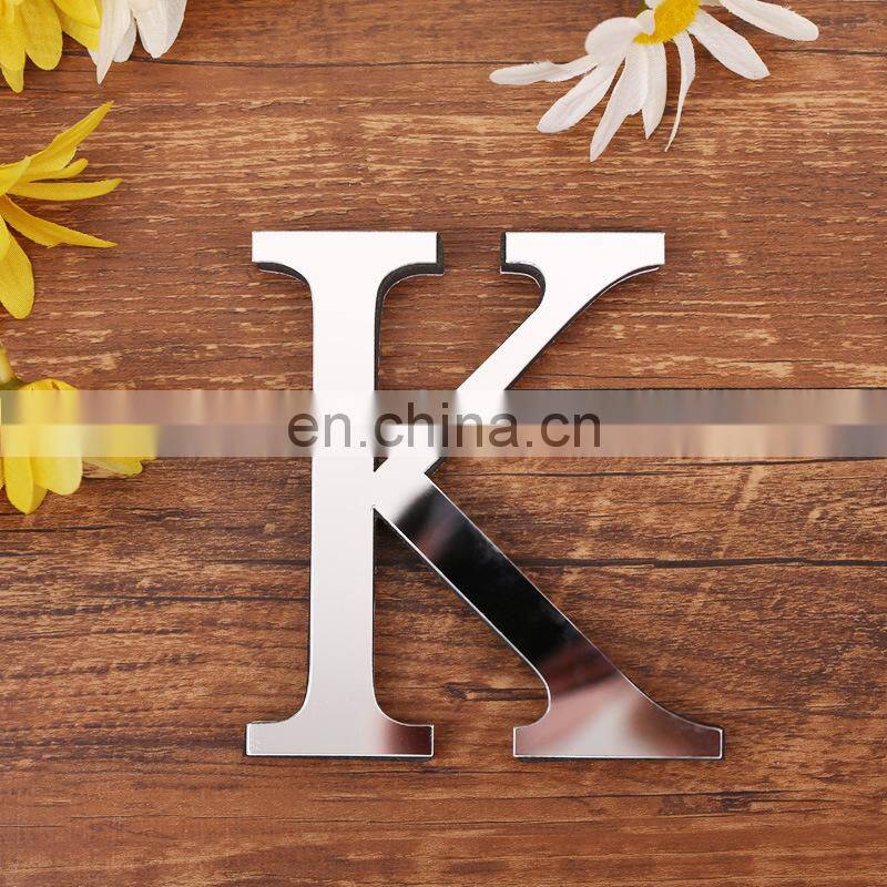 English letters Acrylic Mirror 3D DIY wall stickers home Modern personality Home English Sticker