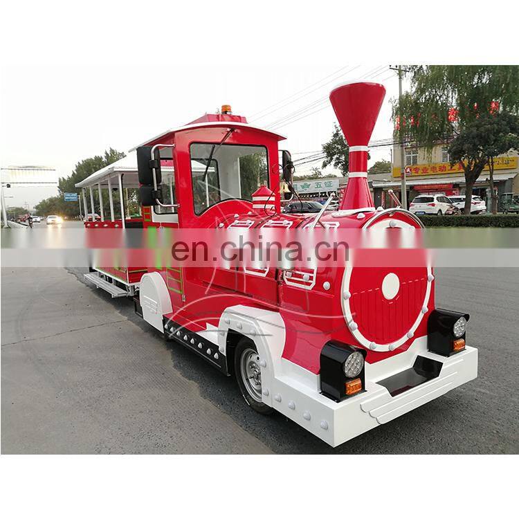 Commercial electric sightseeing trackless train rides for sale