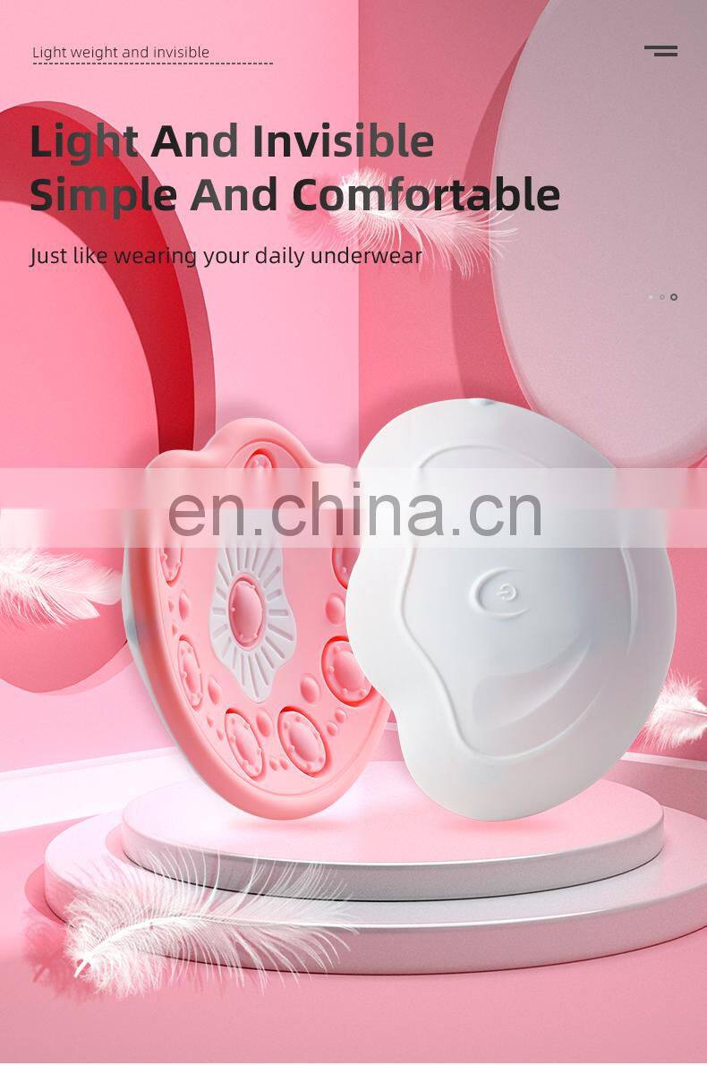 Wireless Silicone Chest Massager Red Blue Light Lactation Massage Care Hot Vibrating Breast Massager Machine